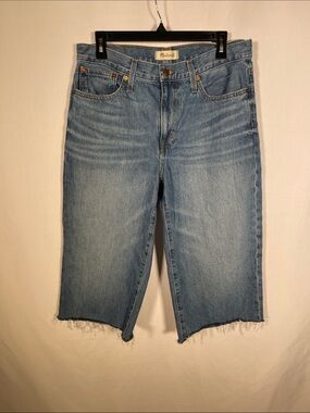 MADEWELL WOMENS CUTOFF SLOUCHY BOYJEAN SHORTS 28
